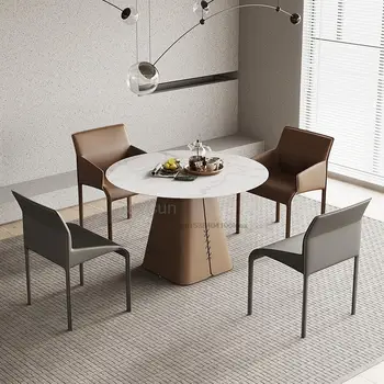 Классическая Комбинация Круглых столов На шесть Персон, Мебель для небольших квартир в итальянском минималистичном стиле, Обеденный Стол и Стулья