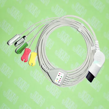 Совместимый с BCI, CSI, GE, Nellcor, Nihon Kohden и HP аппарат для ЭКГ использует цельный кабель с 5 выводами и зажимную подводящую проволоку, IEC или AHA, изогнутую на 6 контактов.