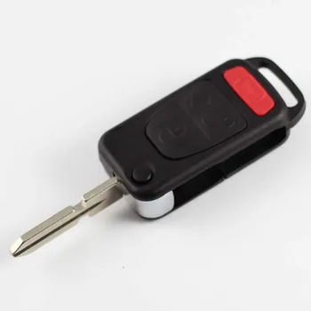 2015 Новый чехол для ключей с неразрезным лезвием для Mercedes-Benz 3 + 1 Кнопки, откидной чехол для дистанционного ключа, 4 дорожки, Лезвие HU39