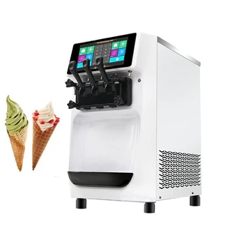 Машина для производства мороженого Полностью Автоматическая Машина для производства мягкого мороженого с маркировкой из нержавеющей стали, Торговый автомат для продажи мороженого с 10-дюймовым сенсорным ЖК-экраном