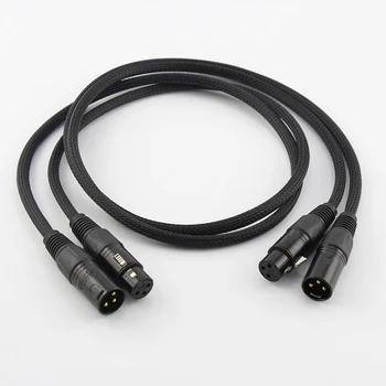 1 Пара соединительных кабелей с аудиобалансом с медным проводником 5N OCC с разъемом NEUTRIK XLR HIFI Audio XLR Plug Cable