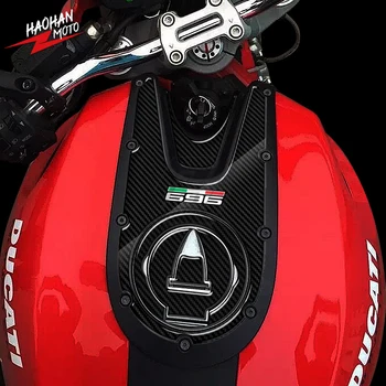 Для Ducati Monster 696 2008-2014 3D Карбоновая Крышка Топливного газа Мотоцикла, Наклейки, Защита бака, Накладка