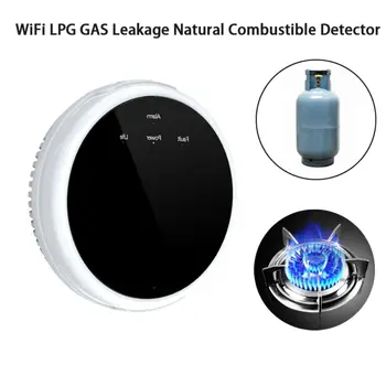 Дополнительно Используйте Smart WiFi Пожарная безопасность Бытовая сигнализация о горючем сжиженном газе LPG Датчик утечки Детектор Датчик природного газа