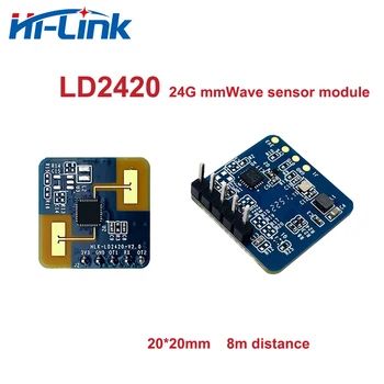 Бесплатная доставка, 5 шт., модуль датчика движения HLK-LD2420 mmWave Human Micro-wave, 8 м
