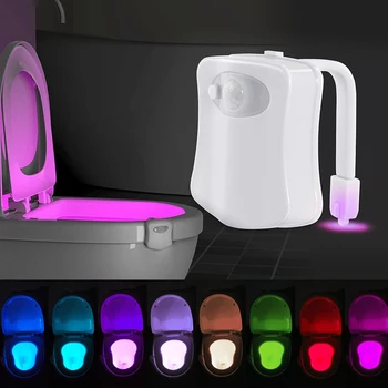 Датчик Движения Туалетный Ночник PIR Туалетные Светильники LED Ночник Для Ванной Комнаты 8 Цветов Освещение Унитаза Для Ванной Комнаты