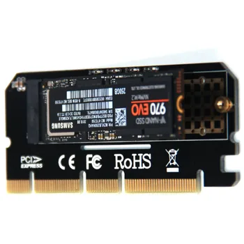 M.2 SSD PCIE Адаптер Корпус Из алюминиевого Сплава Светодиодная Карта Расширения Интерфейс Компьютерного Адаптера M.2 NVMe SSD NGFF к PCIE 3,0x16 Riser