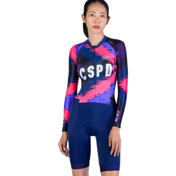 2023 CSPD женский велосипедный комбинезон, летняя велосипедная одежда с длинными рукавами, ropa ciclismo pro team, велосипедная одежда, комплекты для гонок на открытом воздухе