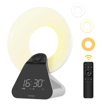 Лампа для лечения грусти при дневном свете, Bluetooth-динамик, Имитатор восхода солнца, Звуковая машина для восстановления сна, Световой будильник для пробуждения