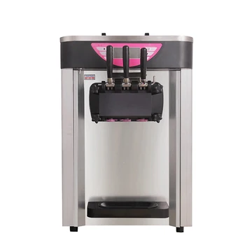 Машина для производства мягкого мороженого, коммерческая машина для производства мороженого с 3 вкусами из нержавеющей стали, вертикальная