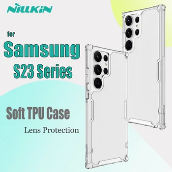 Для Samsung Galaxy S23 Ultra/Plus Чехол NILLKIN Мягкий Силиконовый Прозрачный Бампер Задняя Крышка Для Galaxy S23 +