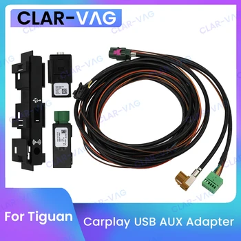 CarPlay USB AUX Установить Переключатель Розетки MIB2 MDI USB AMI Адаптер Для VW MQB Touran 5T Tiguan MK2 5TA863324B 5Q0035726E