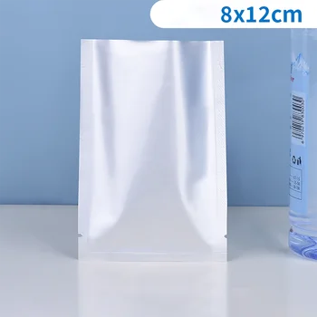 100шт 8x12 см Вакуумный упаковочный пакет из чистой алюминиевой фольги Вакуумное Горячее уплотнение Пакеты для хранения продуктов Питания Вакуумный упаковочный пакет для деликатесов