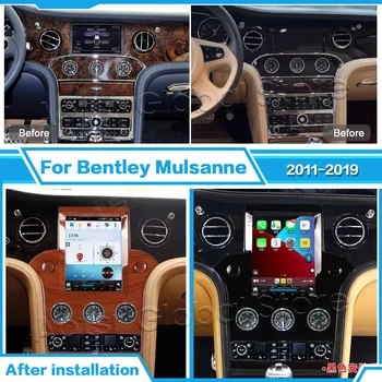 Android 12 8 + 256 Авто Стерео Для Bentley Mulsanne 2011-2019 Tesla Стиль Мультимедийный Плеер Автомобильный GPS Навигатор Головная Магнитола