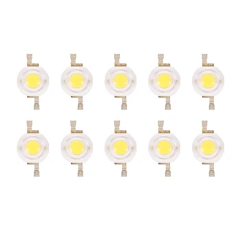 10 шт. высокомощных 2-контактных 3 Вт теплых белых светодиодных шариковых излучателей 100-110Lm