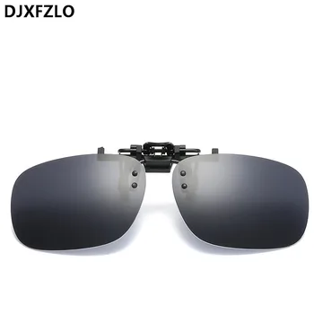 DJXFZLO Поляризованные Солнцезащитные очки для вождения, Зажим для Мужчин И Женщин, Брендовые Дизайнерские Солнцезащитные Очки, Линзы Ночного Видения, Ретро Уличные Очки