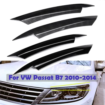 Автомобильные Фары Веки Брови ABS наклейка на фару, накладка на лампу, аксессуары для VW Passat B7 2010 2011 2012 2013 2014