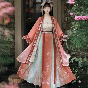 Hanfu Originale Традиционное женское платье с вышивкой принцессы Hanfu, древние китайские костюмы, красивый халат Династии танцев