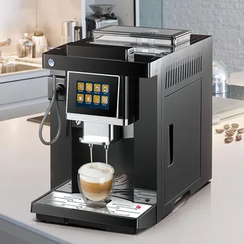 Умная кофемашина с сенсорным экраном и одной кнопкой, домашняя автоматическая итальянская кофемолка, маленькая