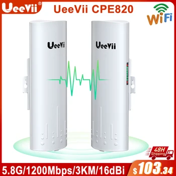 UeeVii CPE820 5,8 G Wifi Ретранслятор 1200 бит/с Беспроводной Наружный Мостовой маршрутизатор Двухточечный Усилитель сигнала Увеличивает Дальность действия Wi-Fi на 3 км
