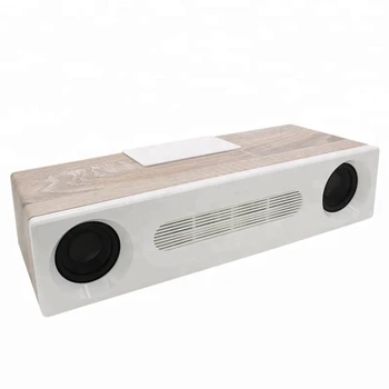 Портативный Деревянный Беспроводной Динамик Bluetooth с Двойным Рупором Обеспечивает Объемное звучание на 360 градусов И позволяет наслаждаться Большой Сценой У себя дома