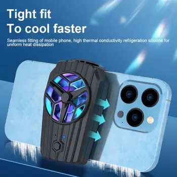 Новый радиатор мобильного телефона Задний зажим Полупроводниковое охлаждение Воздушное Охлаждение Маленький вентилятор Для iPhone 12 13 Android Phone Radiator