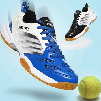 Мужская Женская обувь для бадминтона, Волейбола, настольного тенниса, Кроссовки Унисекс, Противоскользящие Тренировочные кроссовки, Спортивная обувь Большого размера
