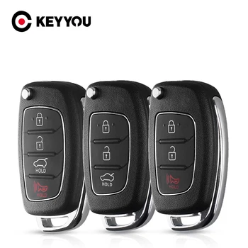 KEYYOU Замена Флип дистанционного брелока Чехол для ключей Автомобиля Стайлинг Для Hyundai IX35 i20 IX45 Режиссерский чехол для ключей с 3/4 кнопками