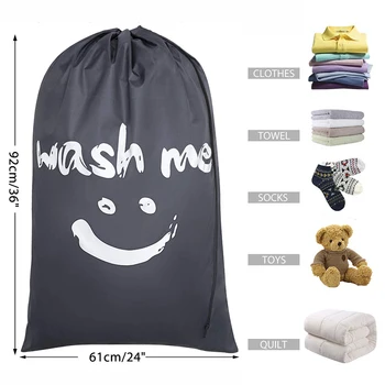 Нейлоновая сумка для стирки в форме улыбки, Дорожная сумка для хранения, Машинная стирка, Органайзер для грязной одежды, сумка для стирки на шнурке
