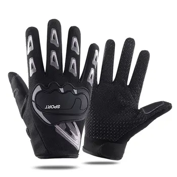 Летние Велосипедные перчатки с полным пальцем, впитывающие пот для мужчин и женщин, защита для езды на велосипеде, спорта на открытом воздухе