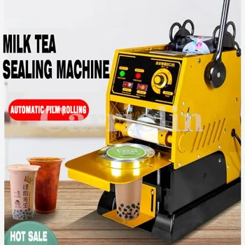 Машина для запайки чая с молоком, Коммерческий магазин чая с молоком, Полуавтоматический Герметик для напитков с соевым молоком, Ручной герметик для чайных чашек с пузырьками