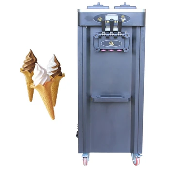 Столешница из нержавеющей стали Коммерческого использования, Машина для приготовления мягкого мороженого с 3 Вкусами