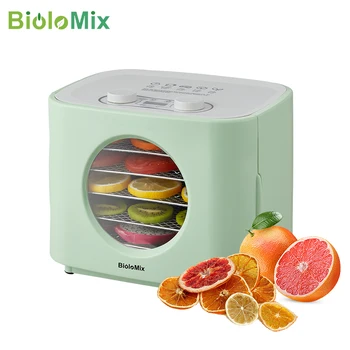 BioloMix BPA 5 слоев пищевой Дегидратор машина для сушки фруктов Бытовая машина для сушки сухофруктов, закусок для домашних животных, сетка из нержавеющей стали