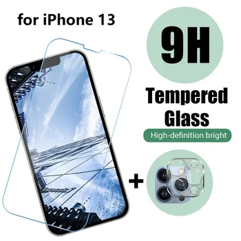 Защитная пленка 2 В 1 для iPhone 13 12 11 Pro Max Стекло Объектива камеры для iPhone 7 8 6S Plus 13 12 Mini Xs Max XR SE 2020 Glass