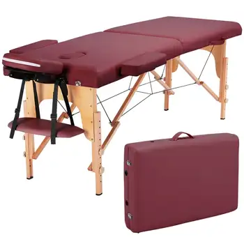 2-х кратный портативный деревянный массажный стол для спа-процедур и татуировок, 84 дюйма