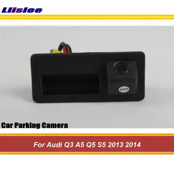 Для Audi A5/S5/Q3/Q5 2012 2013 2014 2015 Авто Задняя Дверь Багажника Ручка Парковочная Камера Заднего Вида Автомобиля HD CCD 1/3 Камера Ночного Видения