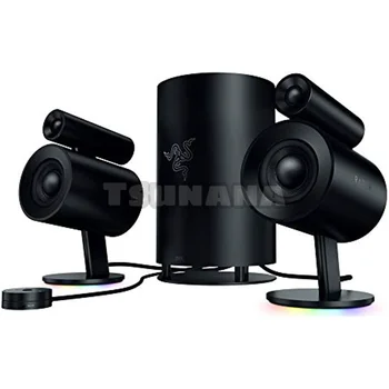 Razer Nommo Pro Dolby Virtual Surround Sound - Блок управления со светодиодной подсветкой, Направленный вниз, Цветность сабвуфера - Игровые колонки для ПК