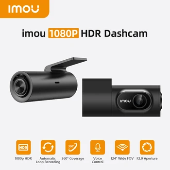 IMOU T200 Dash Cam 2MP Автомобильный видеорегистратор Видеорегистратор Ночного видения Голосовое управление WiFi Dashcam 24-часовая автомобильная камера DVR Рекордер