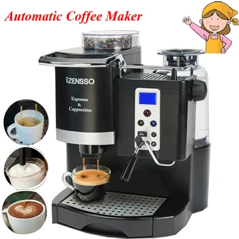 Мощность 1160 Вт Емкость бака 1,4 л кофеварка Автоматическая Эспрессо-машина Кофеварка с измельченными зернами и молочной пеной