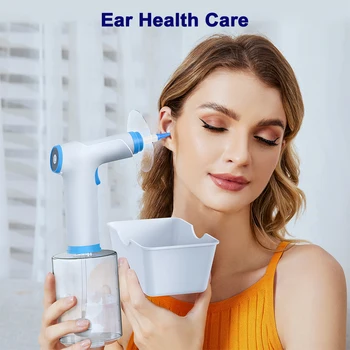 Электрическое средство для удаления ушной серы, ушная инфекция, мойка ушей, 4 уровня давления, мягкие насадки для чистки ушей, Безопасный для взрослых ирригатор для ушей