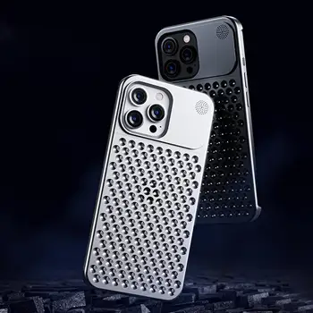 Чехол из алюминиевого сплава для Iphone13/14 Серии, полый, для отвода тепла, Противоударный, с защитой от царапин, Защитный чехол для телефона Apple
