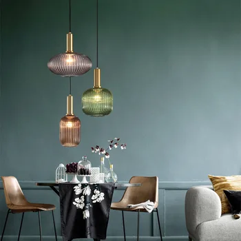 Европейский винтажный разноцветный стеклянный роскошный подвесной светильник, светильник для ресторана, столовой, спальни, прикроватный домашний потолочный светильник