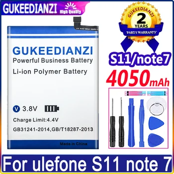 S 11 note 7 Аккумулятор емкостью 4050 мАч Для Ulefone S11 Note7 Batterie, Литий-полимерный Аккумулятор Высокой Емкости, Гарантия Один год