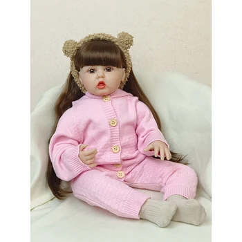 60 см Reborn Baby силиконовая ткань для тела, красивая девочка, игрушки-куклы, куклы принцессы для детей, подарки на день рождения