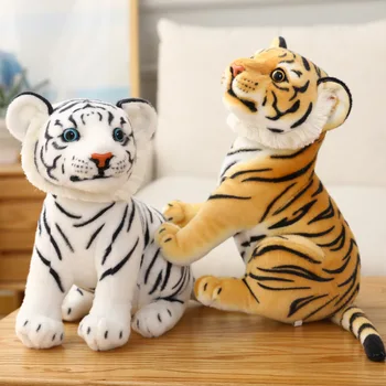 Реалистичное Плюшевое чучело тигра, имитирующие плюшевые игрушки животных, Мягкая плюшевая подушка для обнимания друзей детей