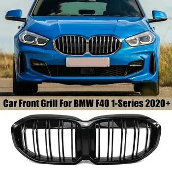 Для BMW F40 1 Серии 2020 + Решетка Переднего Бампера Автомобиля, Глянцевая Черная Гоночная Решетка, Двойная Планка, Запасные Части, Аксессуары