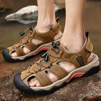 Новые дизайнерские мужские сандалии Baotou, Пляжная обувь, Походная обувь для путешествий, Мужские сандалии для кемпинга, Дышащие Летние сандалии