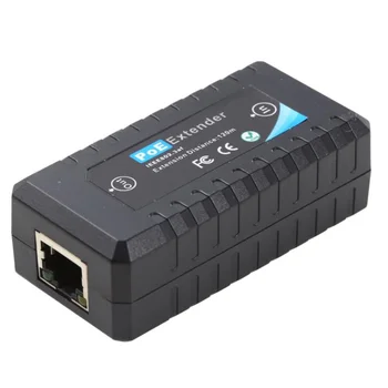 1-портовый POE Удлинитель 10/100 Мбит/с со стандартным входом/выходом IEEE 802.3Af для IP-камеры, Дальность передачи 120