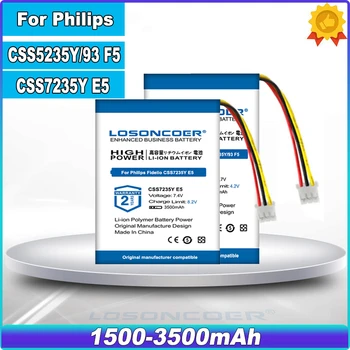 LOSONCOER 1500-3500 мАч Для Аккумулятора динамика Philips Fidelio CSS5235Y/93 F5 CSS7235Y E5