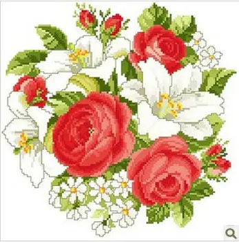 Вышивка посылка Высококачественные наборы для вышивания крестом Роза цветок лилии Ваш лучший выбор