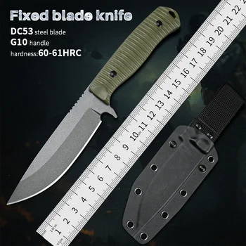 G10 Ручка Открытый Охотничий Кемпинг Карманные Ножи Выживание Тактический EDC Инструмент Мульти Самооборона Военный Нож с фиксированным лезвием
